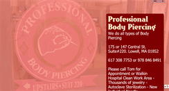 Desktop Screenshot of lowellbodypiercing.com